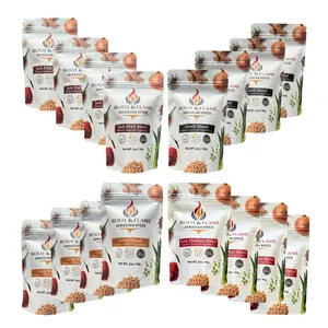 Root & Flame 16 pack of 4-in-1 (Curry, Oxtail, Jerk Chicken, Jerk Pork)