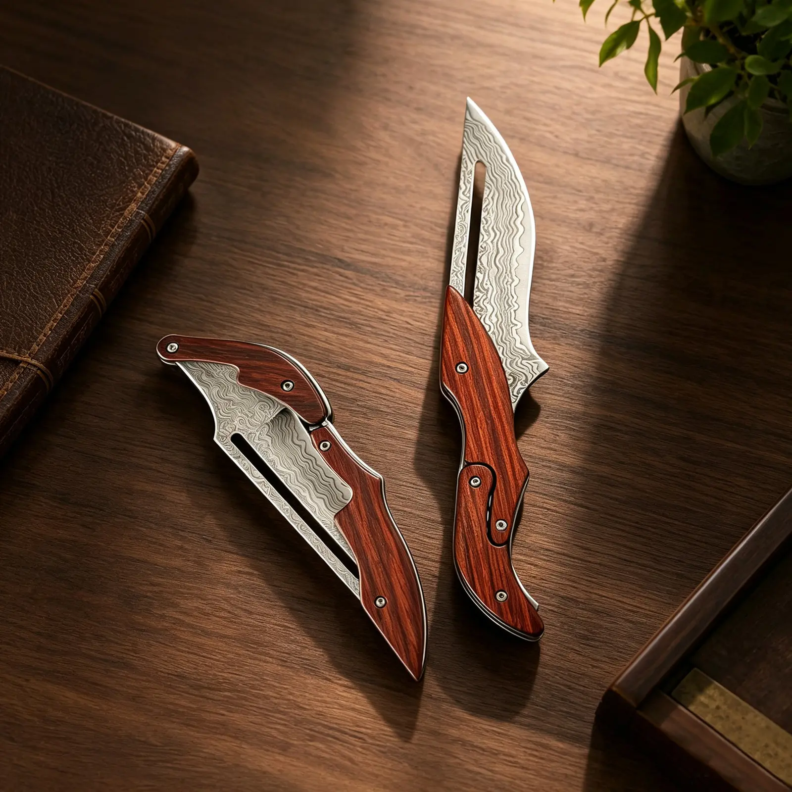 Design Metal Art-Foldin Knife,Trendy and Cool Knifes,Mechanical Pocket Knife,Wood Handle,Kitchen Peeling Tool, Folding Knife,Outdoor Edc Tools, Portable Multipurpose Tool,Unique Gift,Practical Knifes,Coolgadgets,Unique Trendy Knife,Collectible Knife