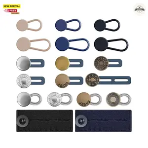 18PCS Button Extenders for Jeans, Pants Waist Button Extender for Women Men, Jeans Button Extender Stretchy Waist Extension, 6 Sizes Pants Button Waistband Extender