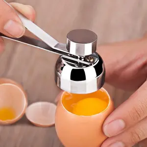 1pc Fashion Portable Stainless Steel Egg Topper Cutter Boiled Raw Egg Shell Opener Scissors Tool