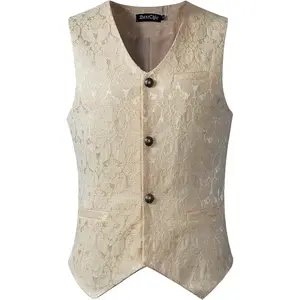 Mens Gothic Vest Waistcoat Steampunk Victorian