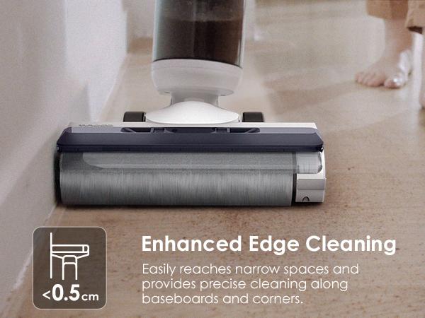 Tineco iFLOOR 5 Breeze Complete Wet Dry Vacuum Floor Washer One-Step Cleaning for Hard Floors Edge Clean Auto Self-Cleaning Lightweight Cordless Design Blue - Household Appliances