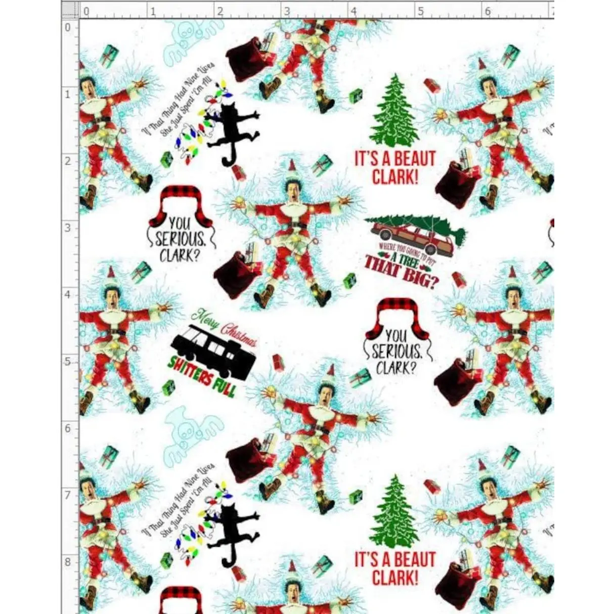 WNT102 - You Serious Clark Fabric, Christmas Vacation Fabric, Holiday Fabric, Winter Fabric, Custom Printed Fabric,Christmas Gift,Fan gift,Gift for man & women,birthday gift
