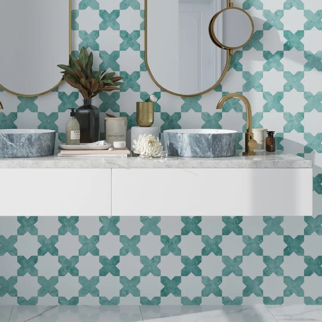Pistachio Green 5x5 Matte Cross Ceramic Tile (27 pack, 5.37 sq ft/case)