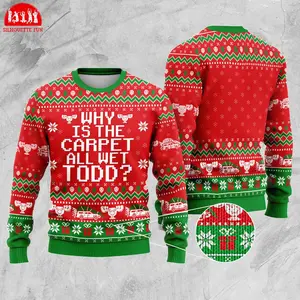 Why Is The Carpet All Wet Todd Ugly Christmas Sweater, National Lampoon's Christmas Vacation Ugly Sweater, Christmas Movie, Xmas Gifts