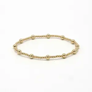 Malibu 2x4 14k Gold filled Beaded Bracelet