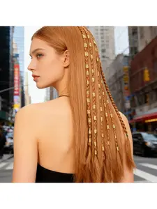 Best Seller DIY Dreadlock Hair Accessories, Hollow Metal Braid Hair Rings 60Pcs