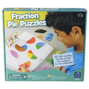Educational Insights Fraction Pie Puzzles, Fun Way to Teach Fractions, Ages 8+