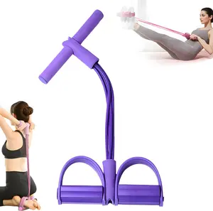 21 Fitness Resistance Bands 8 Tube Pedal Ankle Puller 2026 Upgrade Foot Pedal with Handle Stretching Bands for Arm Leg Workouts Sit Up Rope for Women
