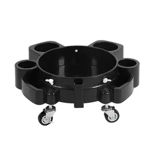Car Wash Bucket Dolly 5 Caster Wheels with 360° Rotation Heavy Duty Rolling Detailing Wash Bucket Compatible with 3.5 To 5 Gallon Buckets