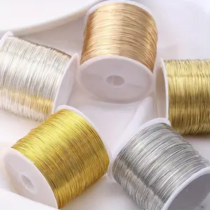 [5 Meters Copper Wire Beads] 5Meters/roll Of Copper Wire DIY Handmade Hair Accessories Headwear Accessories Soft Wire Bracelet Bead String Material Pearl Necklace Threading Bead Wrapping Styling Shaping