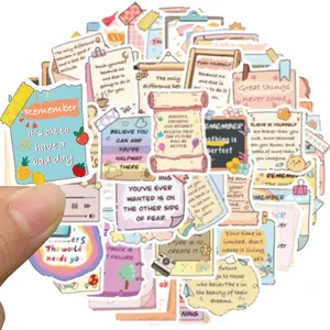 50pcs Motivational Stickers, Inspirational Words for Teens & Adults, Vinyl Decals for Water Bottles, Laptops, Journals, Scrapbooks