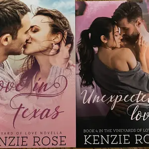 Kenzie Rose Love in Texas & Unexpected Love Book Bundle Soft Cover Vineyards of Love Series Books 3 & 4 Romance Novellas Texas Nashville