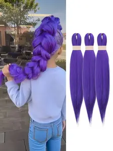 Braiding Hair Extensions, Synthetic Hairpieces Pre-Stretched 26 Inch for Braids, Cosplay, Halloween, Stage Performances, 2 Packs