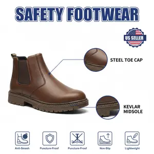 Unisex Durable Safety Work Shoes Chef Shoe Waterproof Splash-Proof Smash-Proof Puncture-Proof Breathable Anti-Slip Outdoor Comfortable