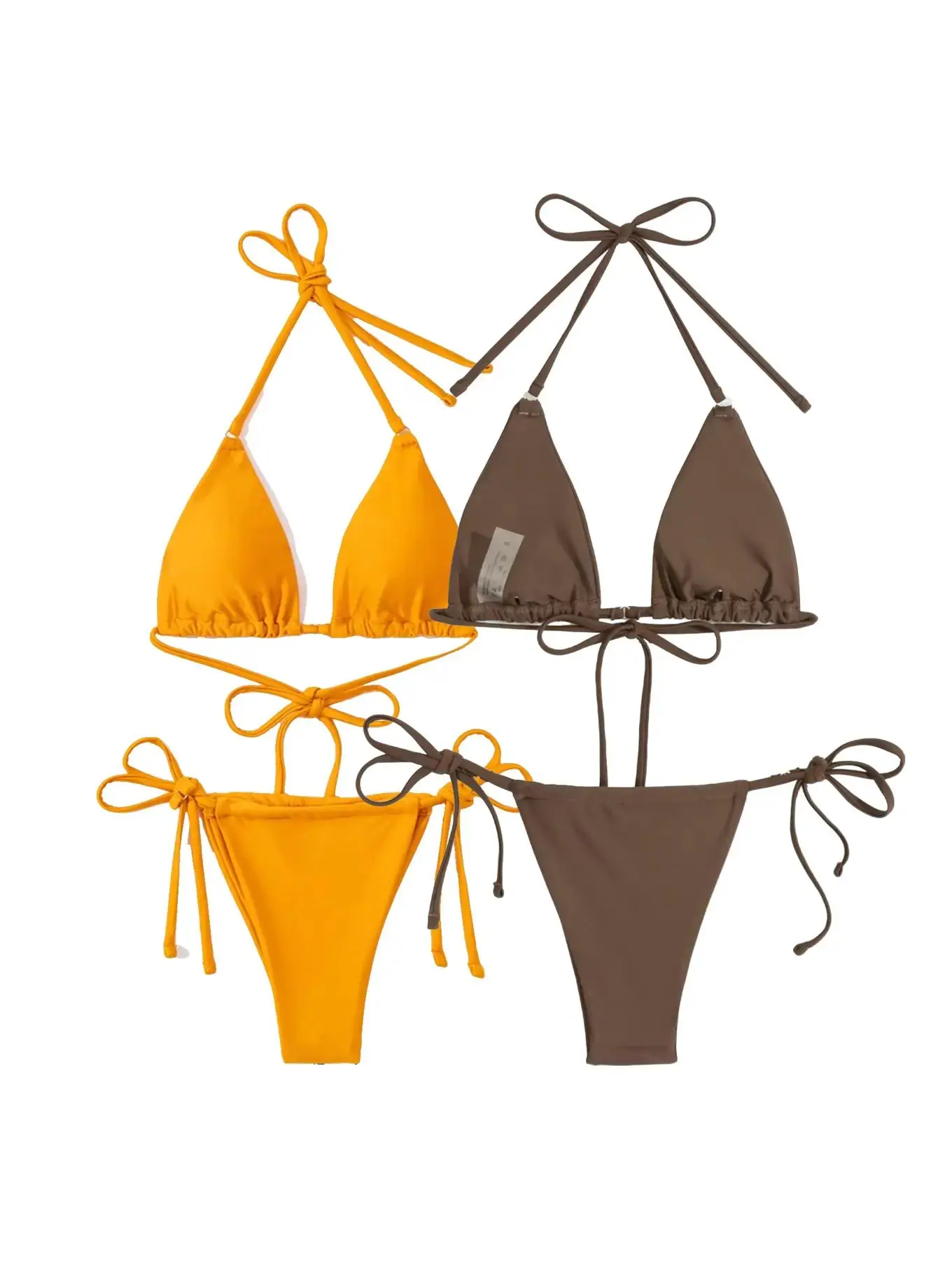Dark Brown*1 pc+Yellow*1 pc