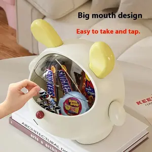Cute Cartoon Snack Storage Jar, Creative Candy Fruit Coffee Capsule Container for Living Room Coffee Table Office Desk mini box graduation gift