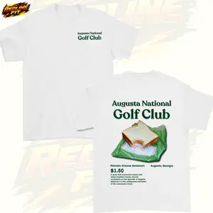 Augusta National Golf Club Shirt For Men For Women, Trendy Gift Pimento Cheese Sandwich Design, Golf Humor Graphic Tee, Unisex Cotton Apparel Top