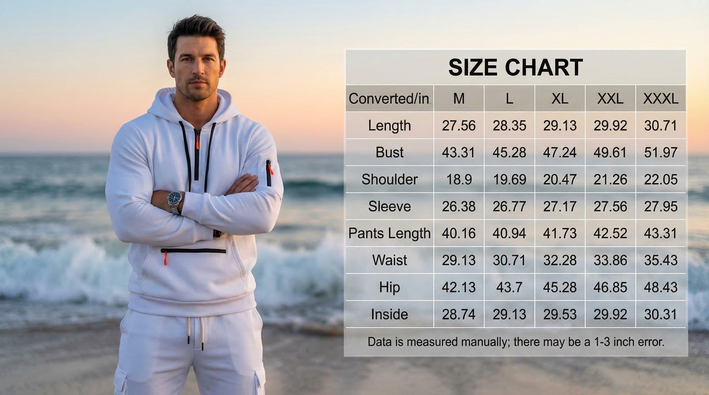 KZZ Men's Winter Fleece Lined Casual Set Loose Fit Sporty Multi-Pocket Workwear Warm Long Sleeve Jacket & Pants for Cold Weather Clothes Matching christmas gifts for him Activewear Athletic men's sweatsuit set SpringStatements Formal