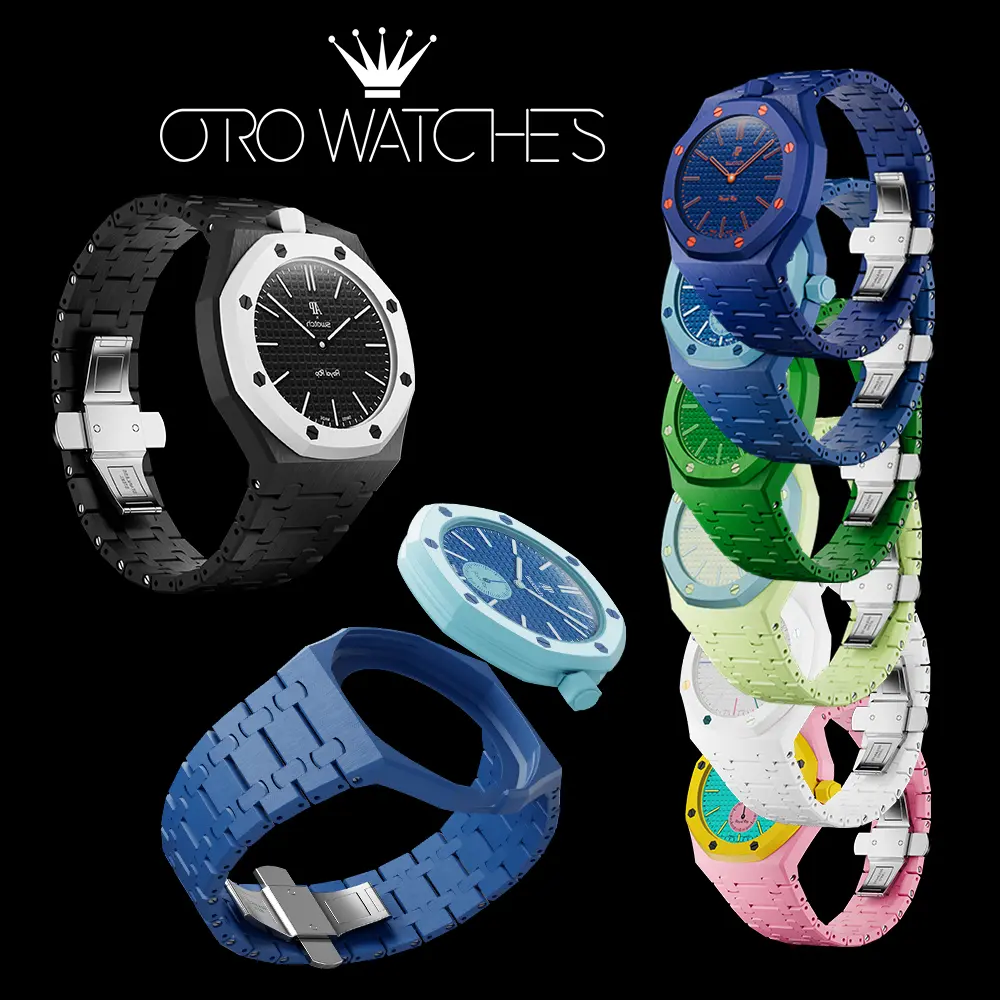 OROwatch Ceramic Strap Wrist Band Bracelet Mod Kit For Swatch X AP Royal Pop