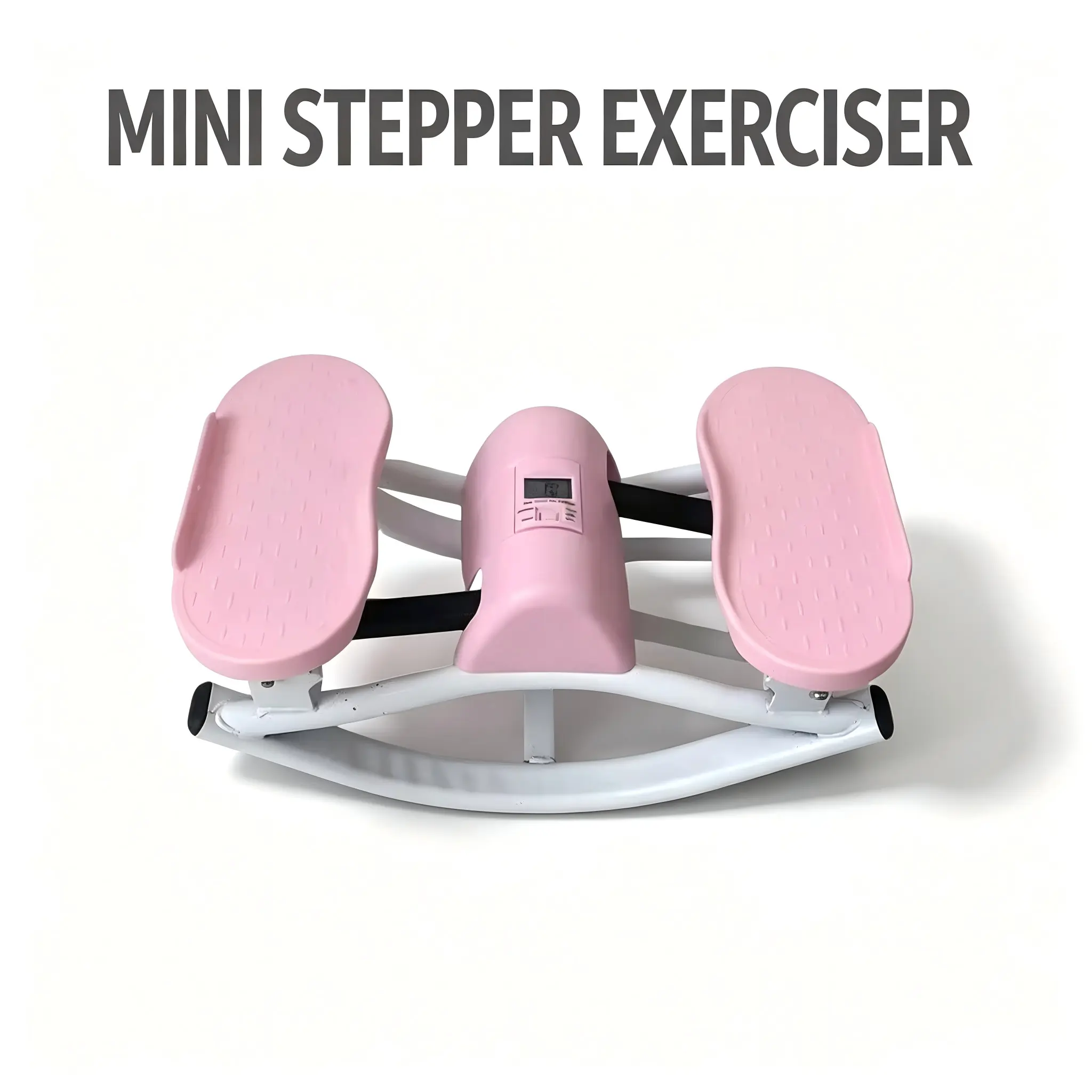 Mini Stepper for Leg Fitness Training - Steel Frame, Silent Operation, Non-Slip Plastic Pedals, LCD Counter, Home & Office Use Exercise