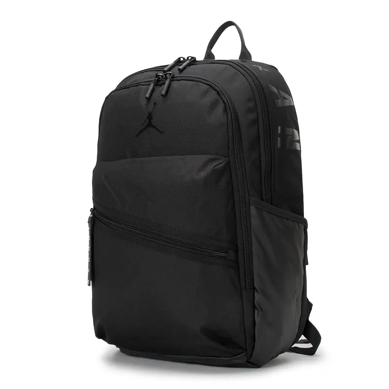 Unisex Jordan Medium-Size Sporty Polyester Backpack - Black, for Travel and Casual Use (Couple-Style Design)