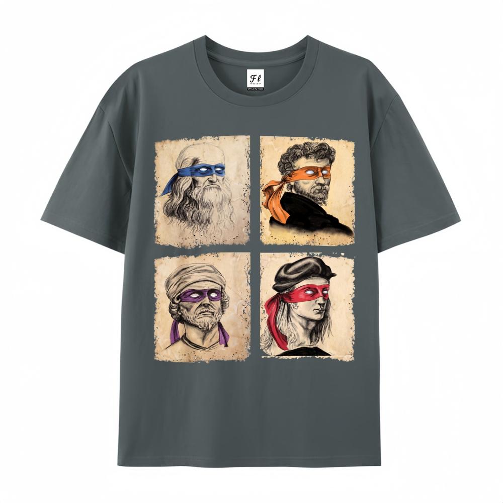 Graphic Tee Mens Casual Short Sleeve T Shirt Featuring Humorous Italian Artists and Teenage Mutant Ninja Turtles Artwork Regular Fit Round Neck Tee for Art Enthusiasts and Ninja Turtle Fans Oversized Casual Men's Letter Pattern Printed T-Shirt Graphic Tee Mens Casual Short Sleeve T Shirt Featuring Humorous Italian Artists and Teenage Mutant Ninja Turtles Artwork Regular Fit Round Neck Tee for Art Enthusiasts and Ninja Turtle Fans Oversized Casual Men's Letter Pattern Printed T-Shirt