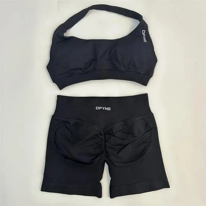 Midnight black Shorts & Bra Set