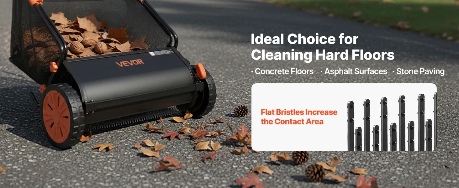 VEVOR 3 Packs Lawn Sweeper Brush Replacement, Compatible with VEVOR 26 inch Lawn & Leaf Collector Sweepers, Yard Sweeper Brush Paddle with Durable V-Shaped Bristles for Easy Grass Leaf Cleanup