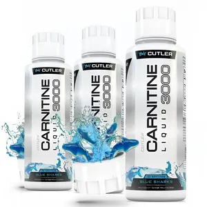 Cutler Nutrition Carnitine Liquid 3000 Blue Sharks Flavor | Gym Workout Energy Drink | Ready-to-Drink Fitness Beverage | US Edition