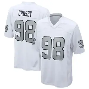 Vintage Men's White Crosby$$ Game Jersey, Gift For Football Lovers, Family, Great Gift For Men.