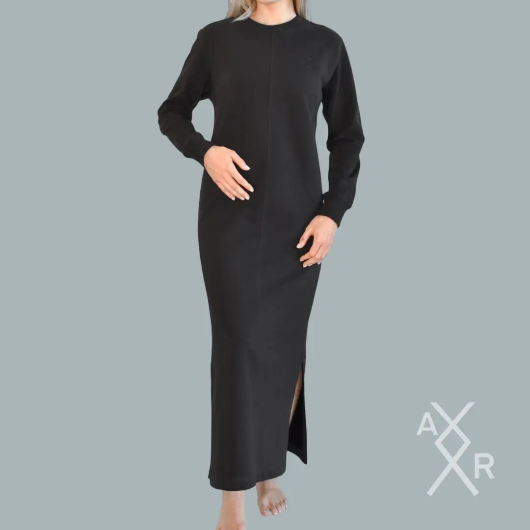 AXR Women's Soft Ankle-Length Organic Cotton Dress - 100% Eco-Friendly & Sustainable Fashion for Eco-Conscious Parents