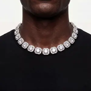 [ICE HUE] 26SS 12mm/9mm 18K Gold Vacuum Plated Copper Sugar Tennis Necklace, 5A+ Sri Lanka Colorful Zircon Stones, Miami-Inspired, Chic Luxury Daily Wear Costume Jewelry for Women