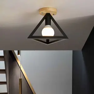 Industrial Ceiling Light, Iron Art / Ceiling Decorative Lamp, Wired Installation, Suitable for Hallway, Stairs, Kitchen, Bedroom