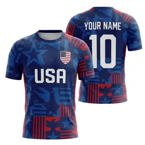 Custom USA's Football Jersey Shirt, Personalized Name & Number Jersey, American Flag Sports Shirt, Custom Team Uniform, Men Women Youth Fan Gift, Football and Soccer Fan Gift for All.