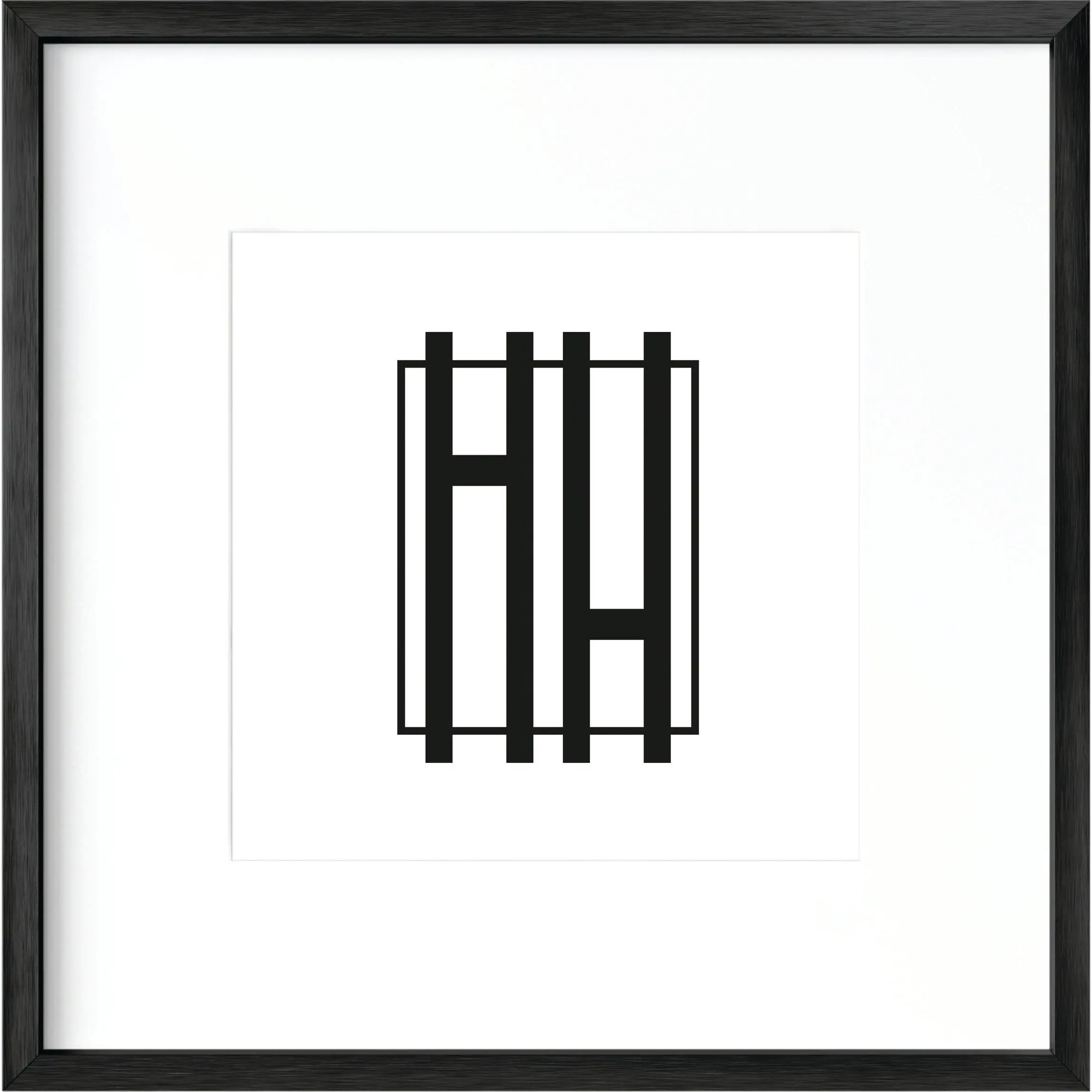 Black Metal Square Picture Frame for Photo or Art Prints