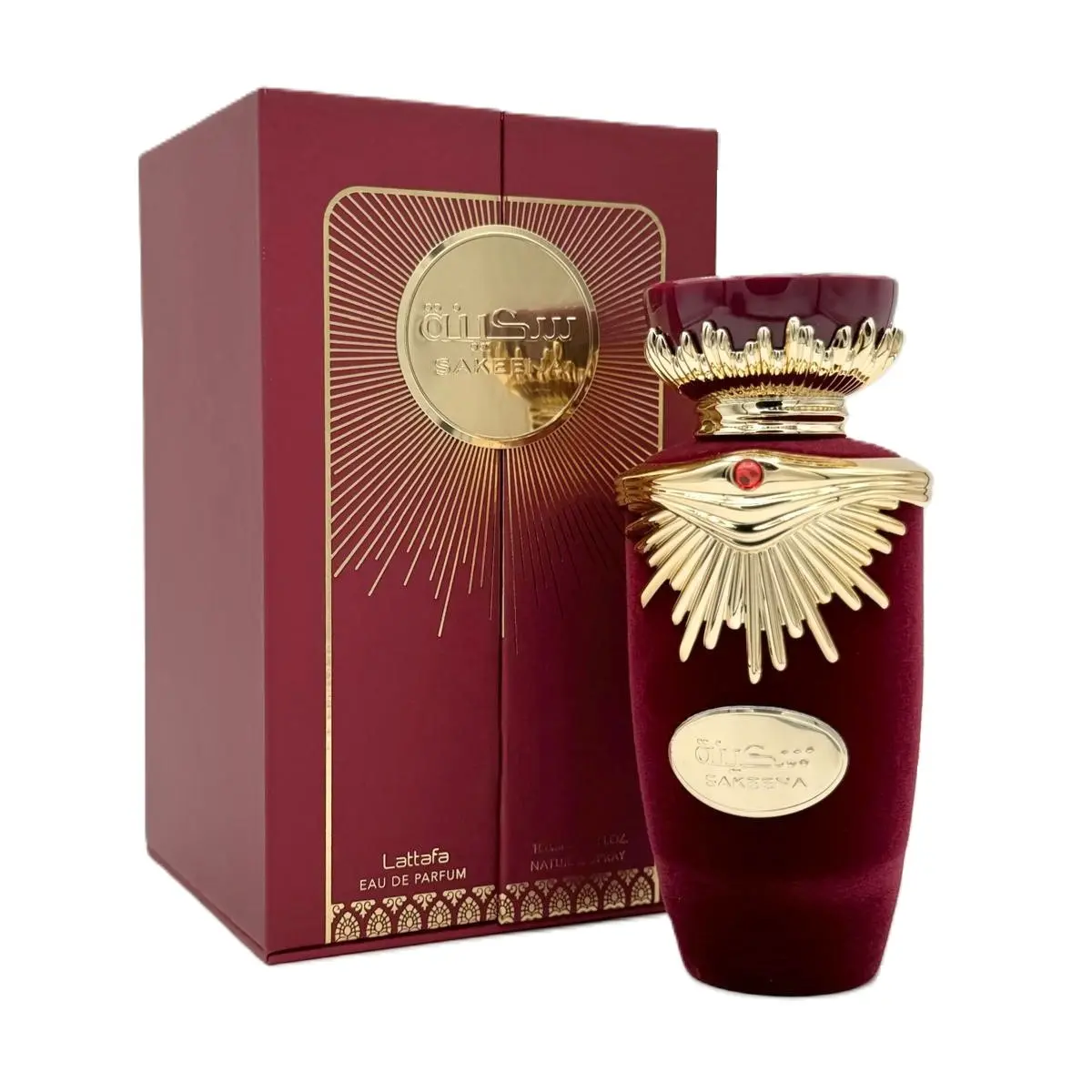 Lattafa Sakeena Eau de Parfum, Long-Lasting Floral Scented Perfume for Women and Men with Sweet Fruity & Spicy Notes, 3.4 fl oz Spray, 3 To 3.9 Fl Oz