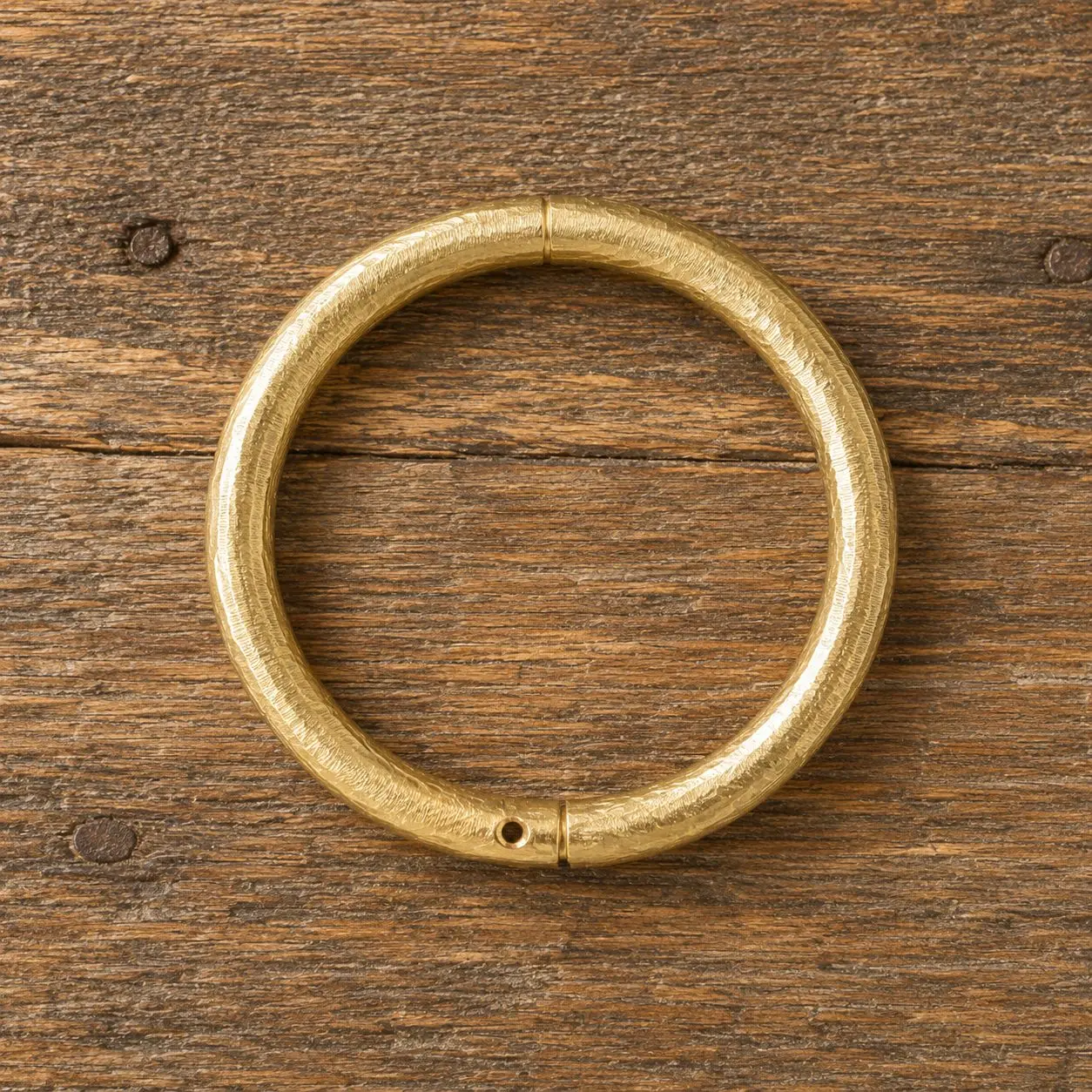 Distressed Style - Gold Cowboy Bull Ring Bangle Bracelet