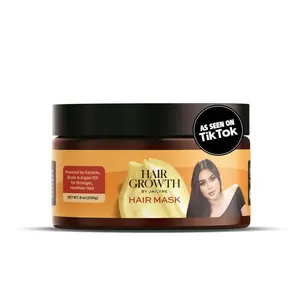 Hair Growth by Jailyne Mask - Beer & Vegan Keratin Revitalizing Hair Mask with Natural Ingredients for Growth, Strength & Hydration - 16 oz (480 ml)