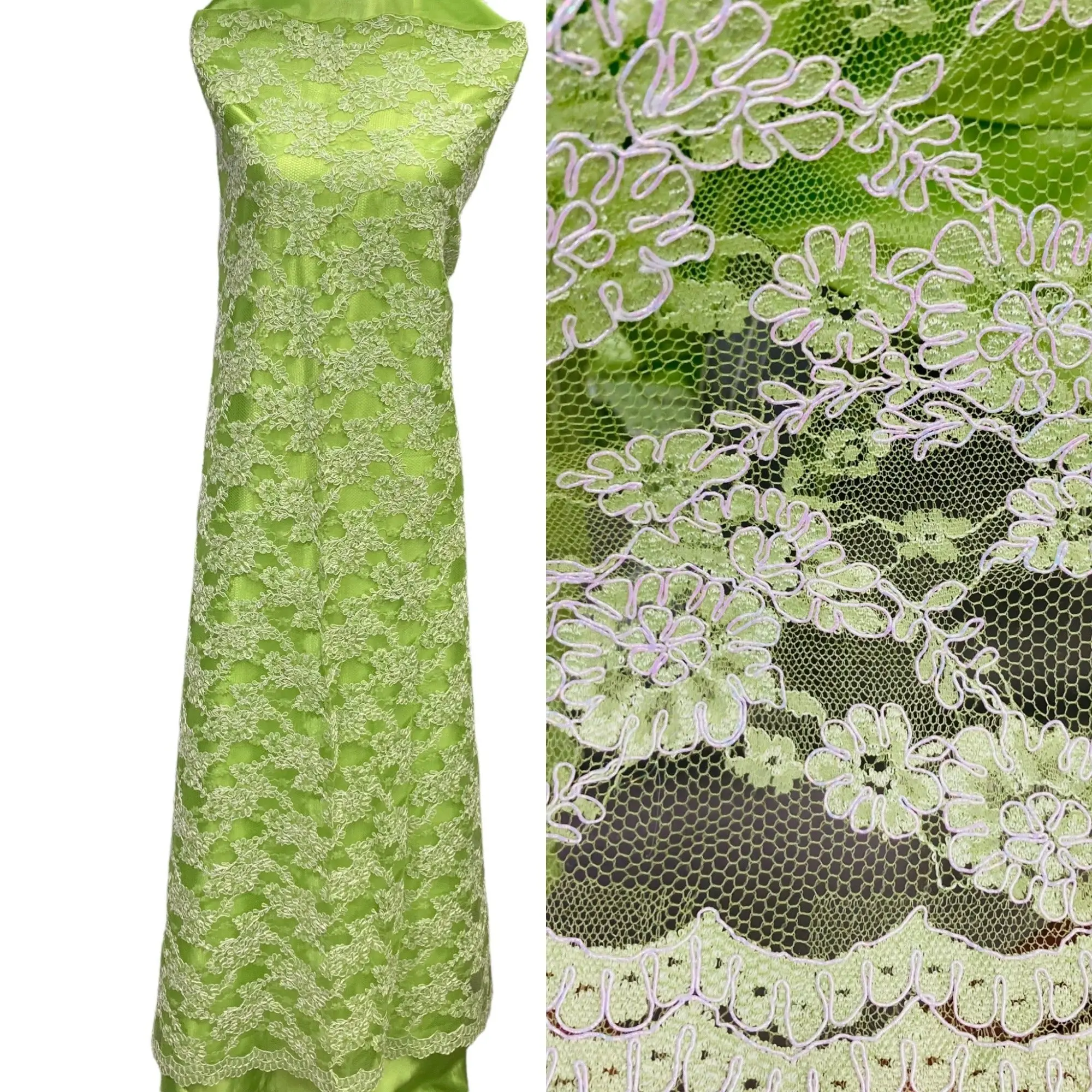 Lime Green with Silver