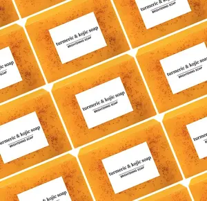 Turmeric Kojic Acid Brightening Soap Cleanser Vitamin C Hyaluronic Acid Face Body Use 100g Deep Cleansing Soap