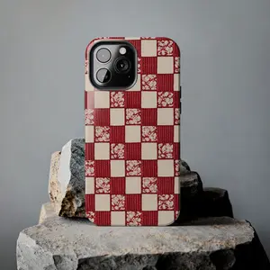Mackenzie Childs Red and White Check iPhone Case