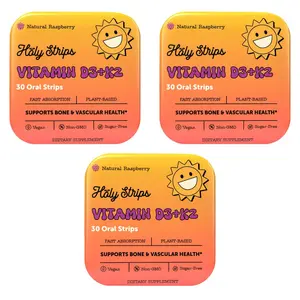 Holy Strips Vitamin D3+K2 - Natural Supplement for Bone & Heart Health and Wellness Healthcare - 3 Packs Bathroom Dietary