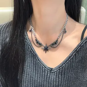 Women's Summer Wing Spike Star Necklace, Hip-Hop Versatile Necklace