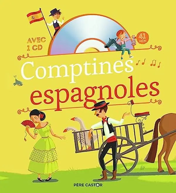 USED Book - Comptines espagnoles by Madeleine Brunelet (Hardcover) - french