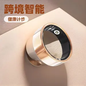V1 diamond-encrusted smart ring titanium steel ring for men and women, personalized wedding ring accessory, Bluetooth, waterproof, pedometer, sleep and heart rate monitor