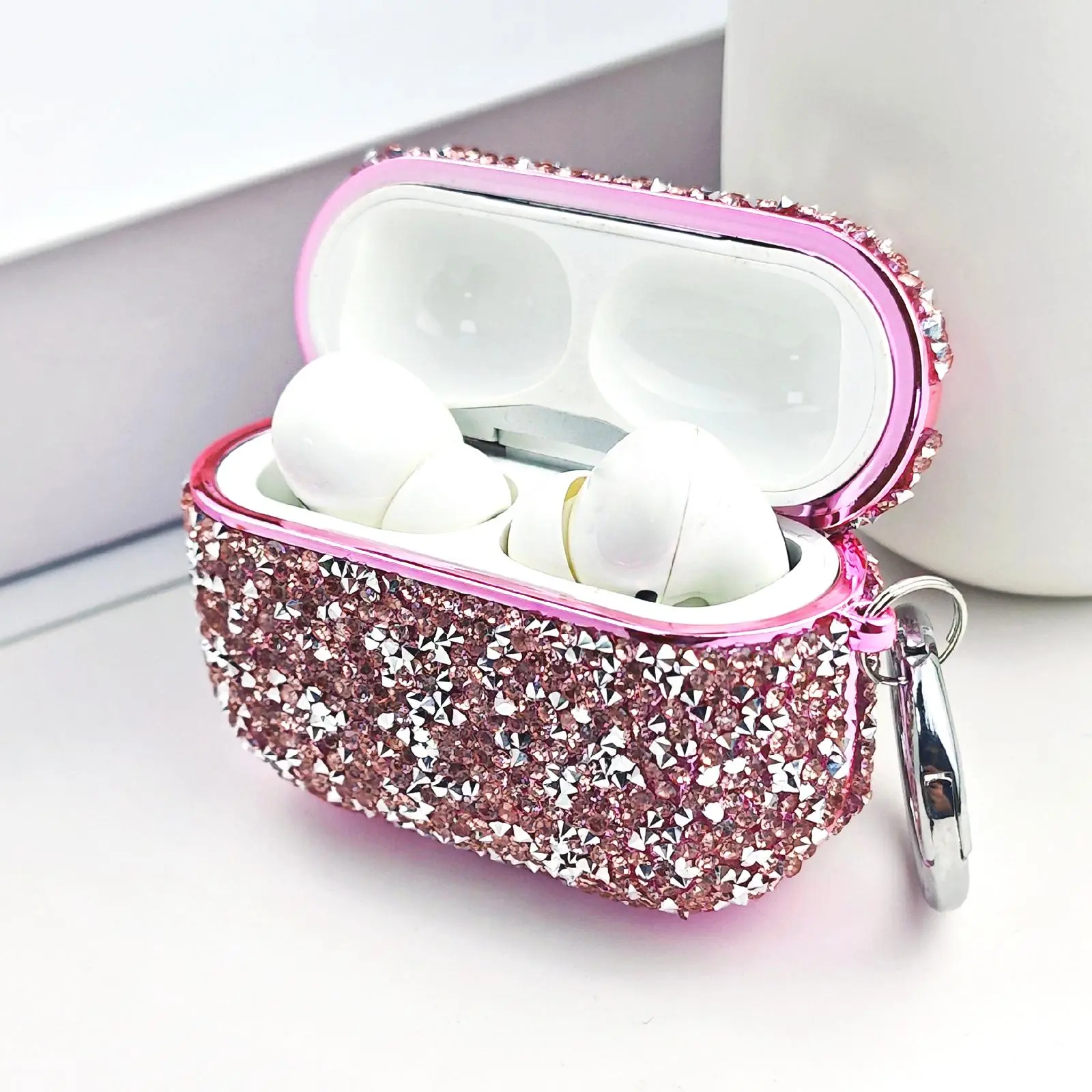 Rhinestone Decor Earphone Case, Fashionable Earphone Protective Cover, Earphone Accessories Compatible with AirPods, Earphone Covers Protection