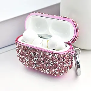 Rhinestone Decor Earphone Case, Fashionable Earphone Protective Cover, Earphone Accessories Compatible with AirPods, Earphone Covers