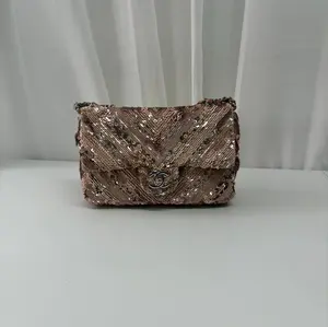 Pre-owned CHANEL glitter Shoulder Bags BAG XMAS DEAL