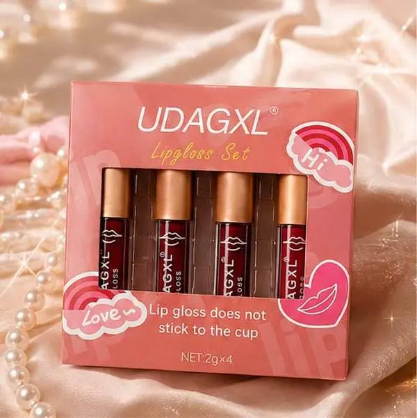 4 Pcs Matte Lipstick Cosmetic Long Lasting Waterproof Lip Glaze Nonstick Easy To Apply Long Lasting